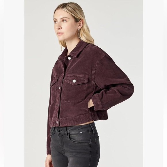 NWT’S Mavi Women's Maren Cropped mahogany corduroy Farmcore Jacket XL New - Picture 4 of 10